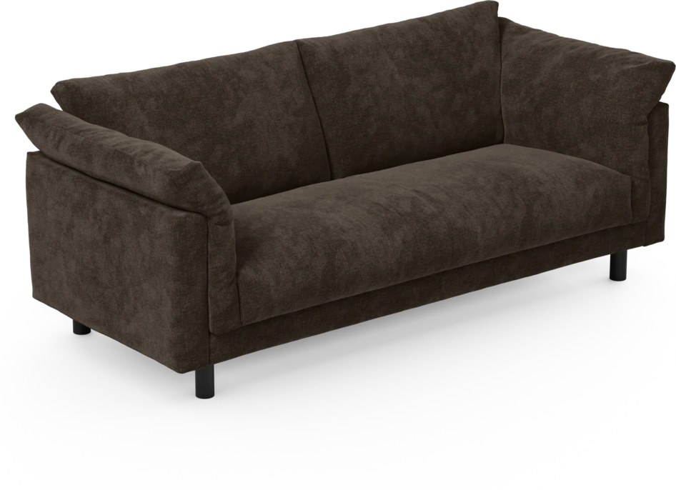 Cherrie - 2,5-sits soffa, hel dyna, fast klädsel - Brun