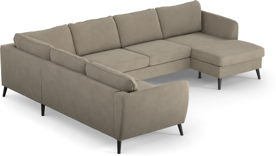 County - Hörnsoffa, 2+3-sits med schäslong höger - Beige