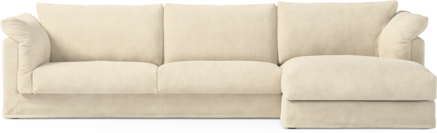 Cherrie Klädsel - Klädsel till 3-sits med schäslong höger - Vit