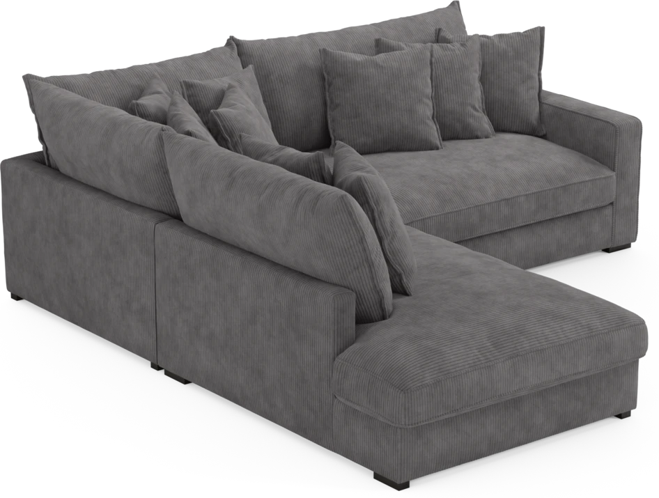 Rossi - 2-sits soffa med divan vänster - Grå