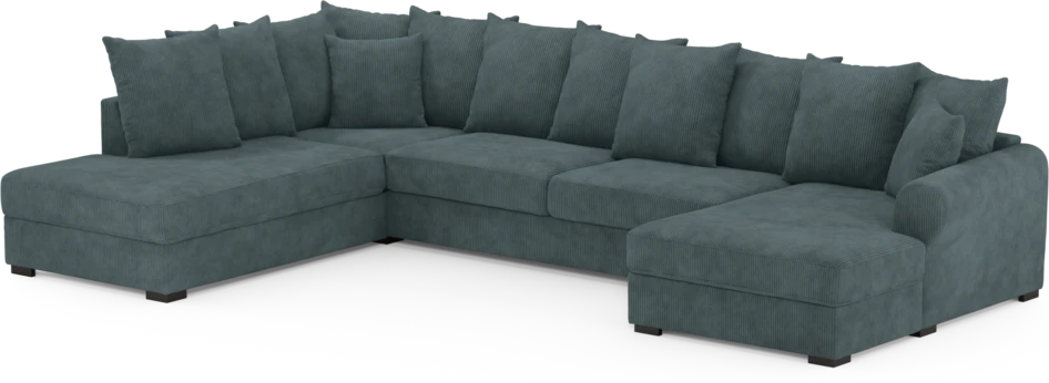 Town - 3-sits soffa med divan vänster och schäslong höger - Blå
