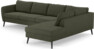 County - 3-sits soffa med divan höger - Grön