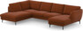 Madison Lux - 2-sits soffa med divan vänster och schäslong höger - Röd