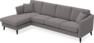 Eden - 3-sits soffa med schäslong - Grå