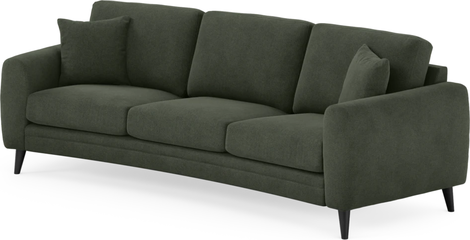 Eden - 3-sits soffa svängd - Grön