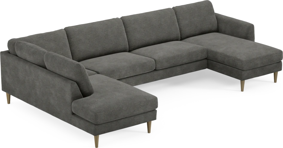 Bridge - 3-sits soffa med divan vänster och schäslong höger - Grå