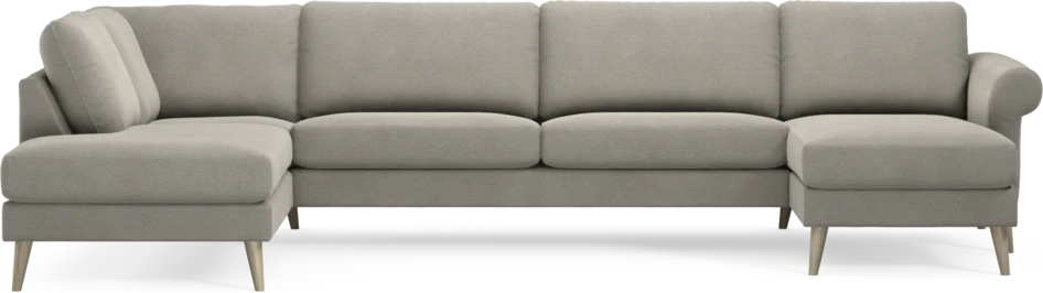 Bridge - 3-sits soffa med divan vänster och schäslong höger - Grå