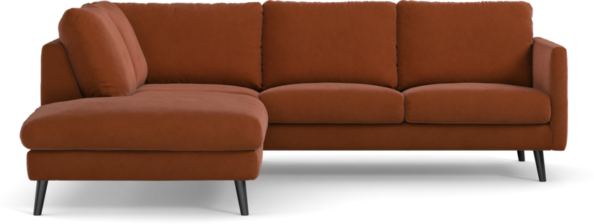 Madison Lux - 2-sits soffa med divan vänster - Röd