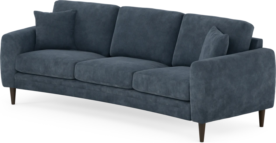 Eden - 3-sits soffa svängd - Blå
