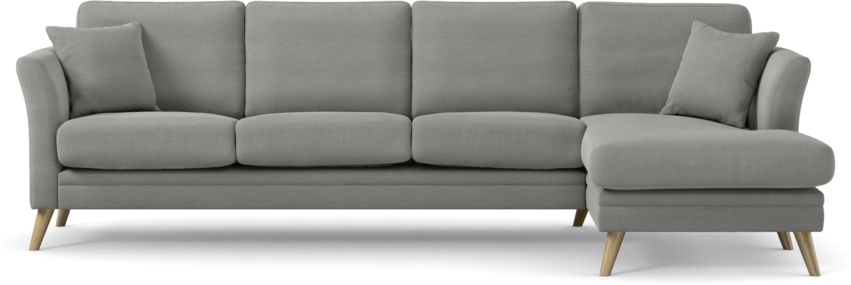 Eden - 3-sits soffa med schäslong - Grå