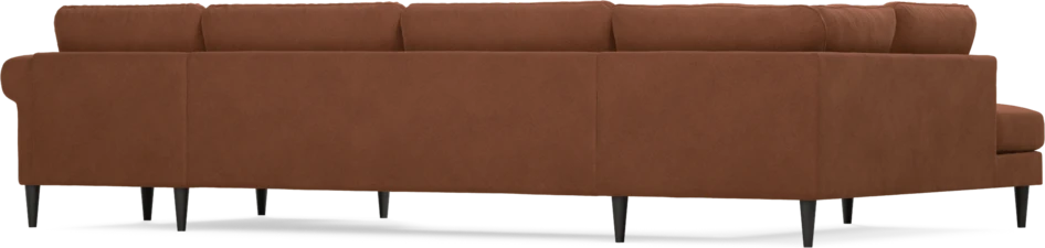 Bridge - 3-sits soffa med divan vänster och schäslong höger - Orange