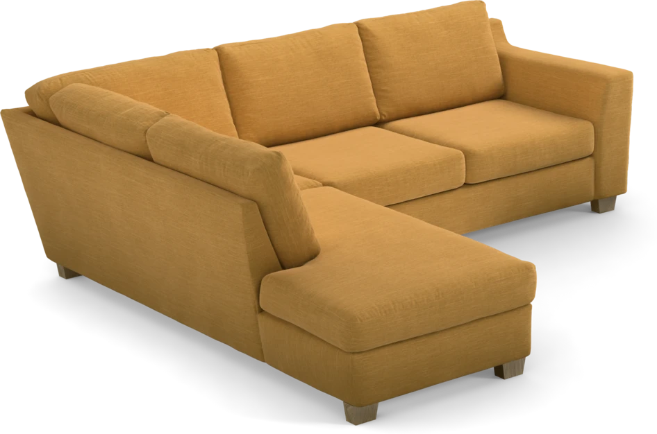 Friday - 2,5-sits soffa med divan vänster - Gul
