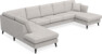 Eden - 3-sits soffa med divan vänster och schäslong höger - Grå