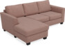 Friday - 3-sits soffa med schäslong vänster - Rosa
