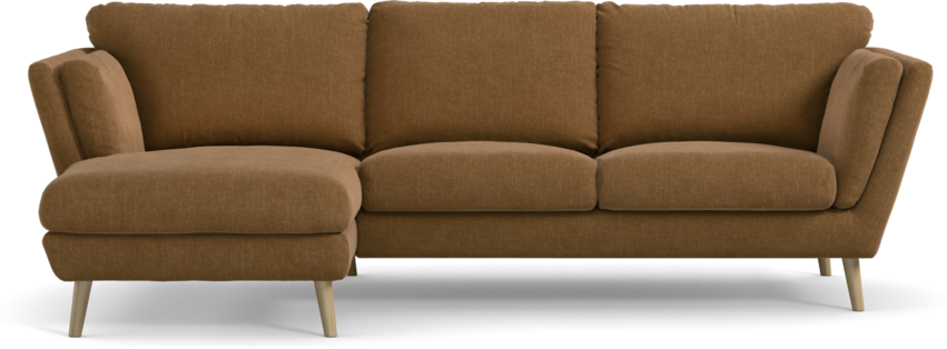 Madison Lux - 2-sits soffa med schäslong vänster - Brun