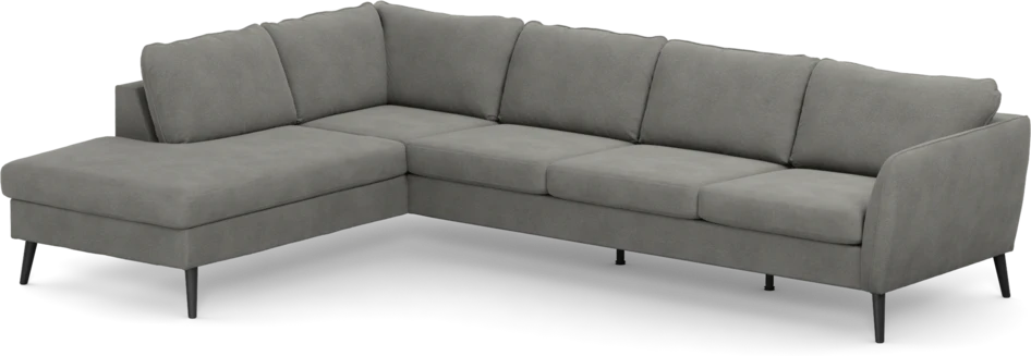 County - 3-sits soffa med divan vänster - Grå