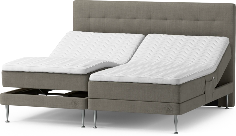 Särö Comfort - Ställbar säng, dubbelsäng med bäddmadrass, sängben och Bris sänggavel