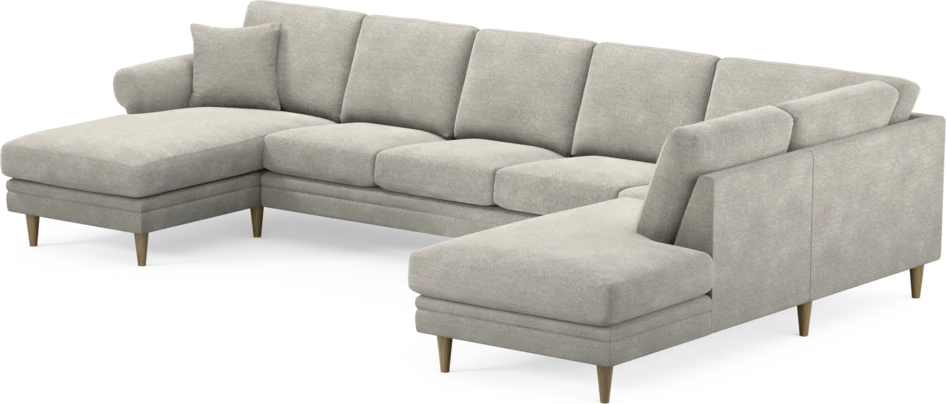 Eden - 3-sits soffa med schäslong vänster och divan höger - Grå
