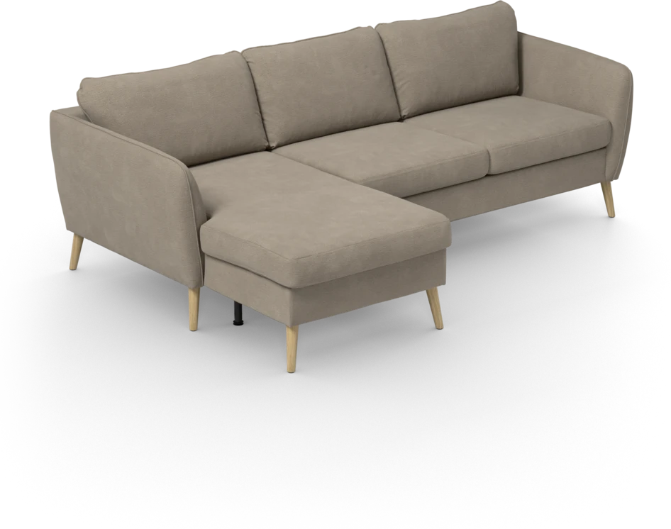 County - 3-sits soffa med flyttbar schäslong - Beige