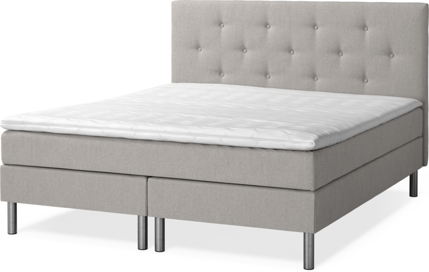 Bergamo - Kontinentalsäng, dubbelsäng med bäddmadrass och pikerad sänggavel