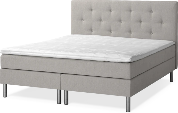 Bergamo, Kontinentalsäng, dubbelsäng med bäddmadrass och pikerad sänggavel