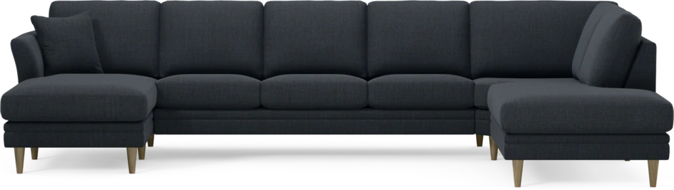 Eden - 3-sits soffa med schäslong vänster och divan höger - Blå