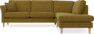 Eden - 2,5-sits soffa med divan - Gul