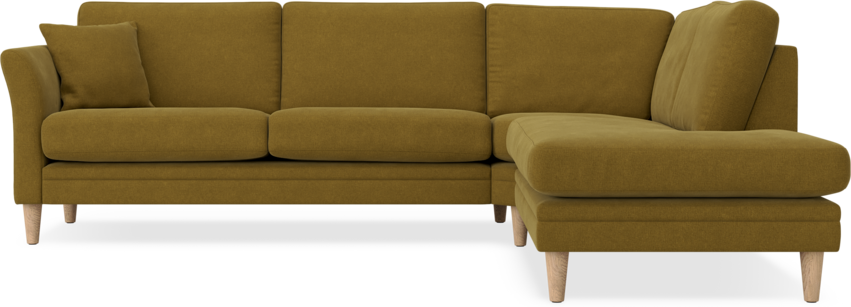 Eden - 2,5-sits soffa med divan - Gul