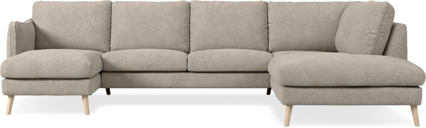 Madison Lux - 2-sits soffa med schäslong vänster och divan höger - Vit