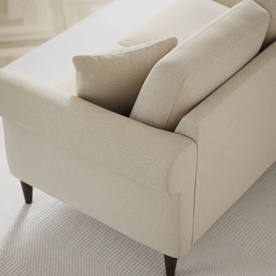 Eden - 2,5-sits soffa svängd - Beige