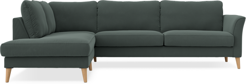 Bridge - 3-sits soffa med divan vänster - Grå