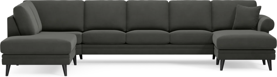 Eden - 3-sits soffa med divan vänster och schäslong höger - Grå