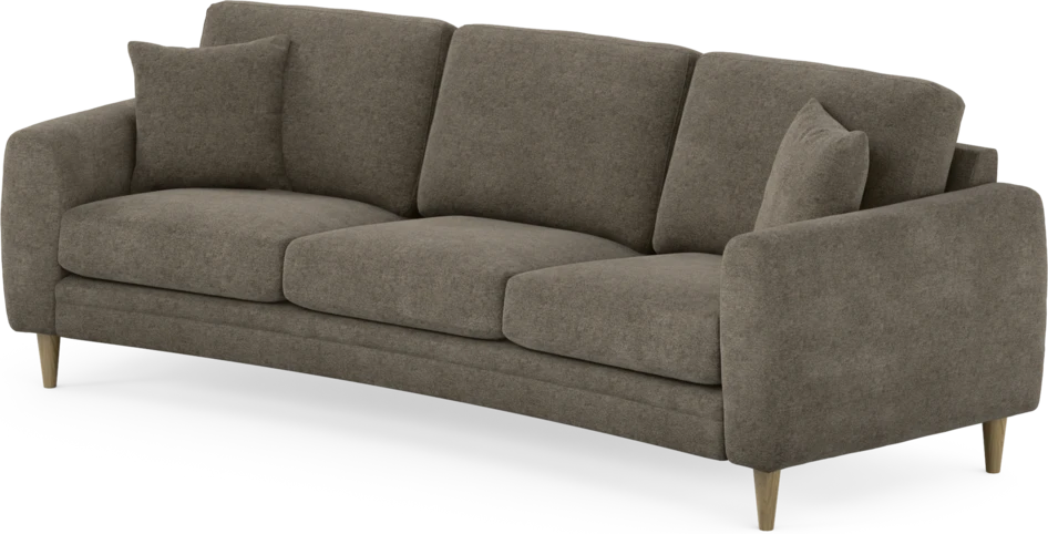 Eden - 3-sits soffa svängd - Brun