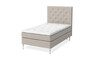 Sense Delux - Kontinentalsäng, enkelsäng med bäddmadrass Sleep Delux vit - Beige