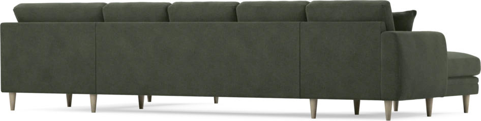 Eden - 3-sits soffa med schäslong vänster och divan höger - Grön