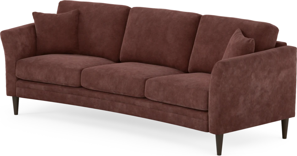 Eden - 3-sits soffa svängd - Röd