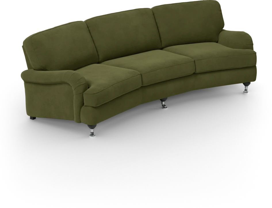 Oxford - 3-sits soffa svängd - Grön
