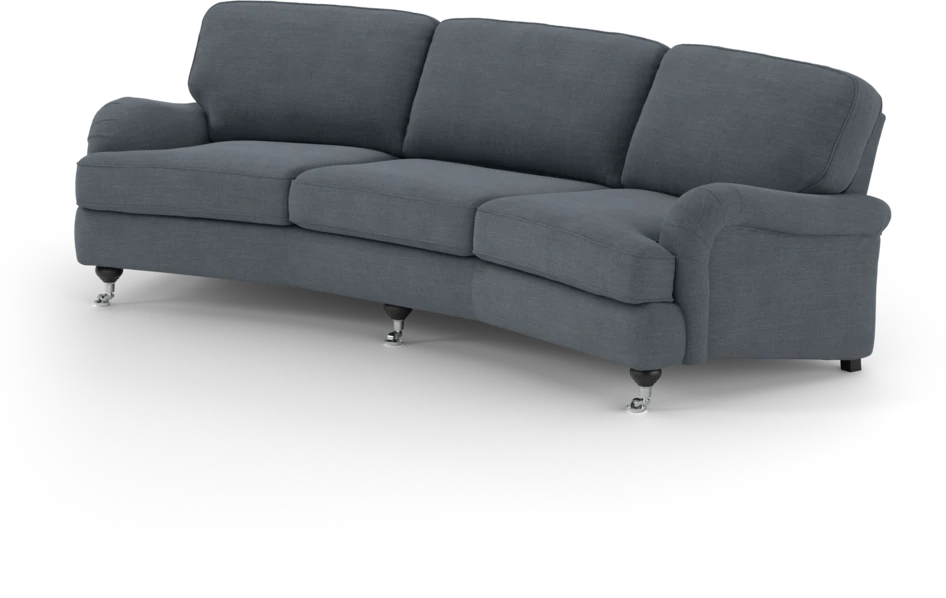 Oxford - 3-sits soffa svängd - Blå