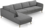 County - 3-sits soffa med divan vänster - Grå