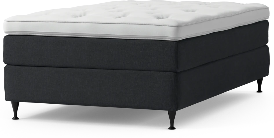 Delux Sense - Kontinentalsäng, enkelsäng 120 cm med bäddmadrass och sängben