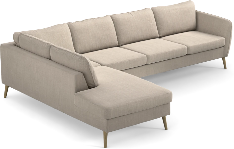 County - 3-sits soffa med divan vänster - Beige