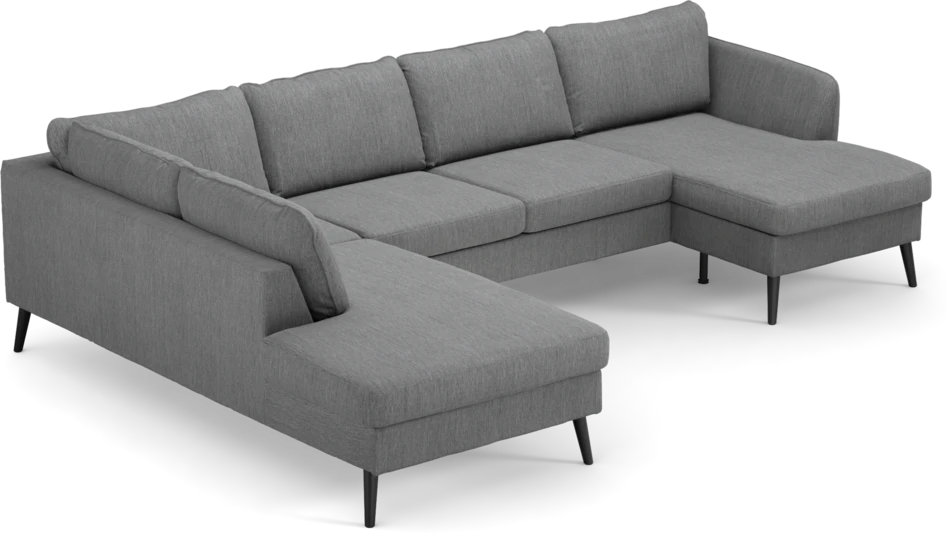 County - 3-sits soffa med divan vänster och schäslong höger - Grå
