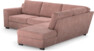 Friday - 2,5-sits soffa med divan höger - Rosa