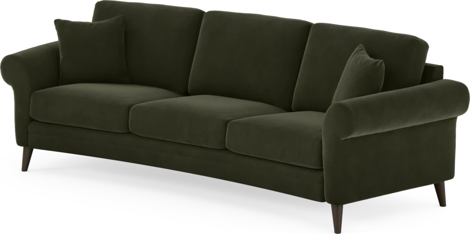 Eden - 3-sits soffa svängd - Grön