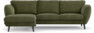 Madison Lux - 2-sits soffa med schäslong vänster - Grön