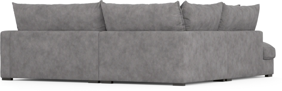 Rossi - 2-sits soffa med divan vänster - Grå