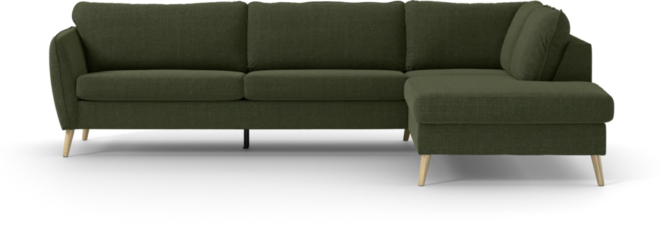 County - 2,5-sits soffa med divan höger - Grön