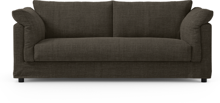 Cherrie - 2,5-sits soffa, hel dyna och kappa - Brun