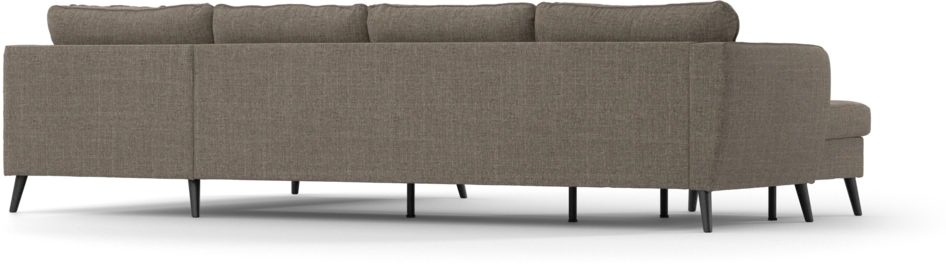 County - 3-sits soffa med schäslong vänster och divan höger - Brun