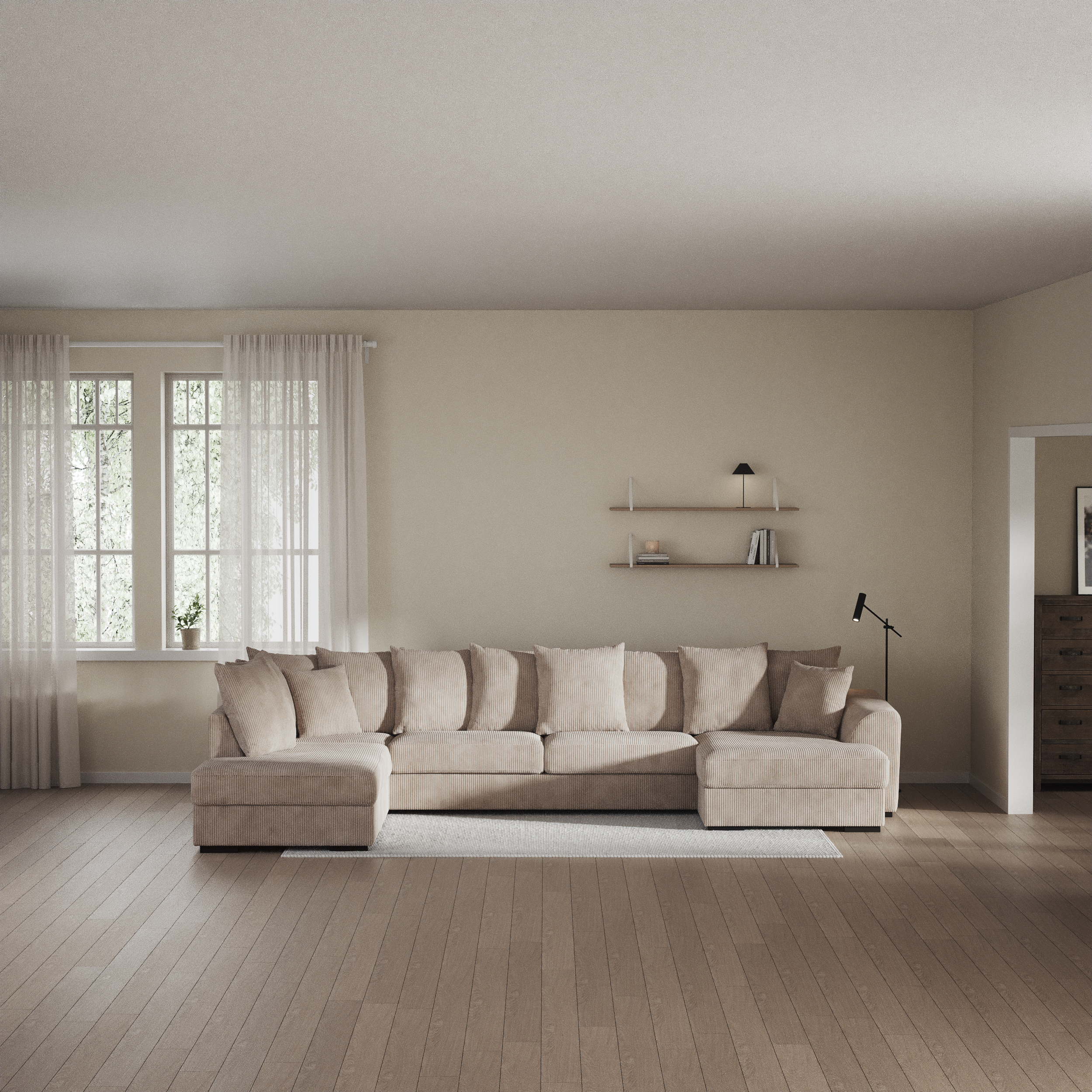 Town, 3-sits soffa med divan vänster och schäslong höger